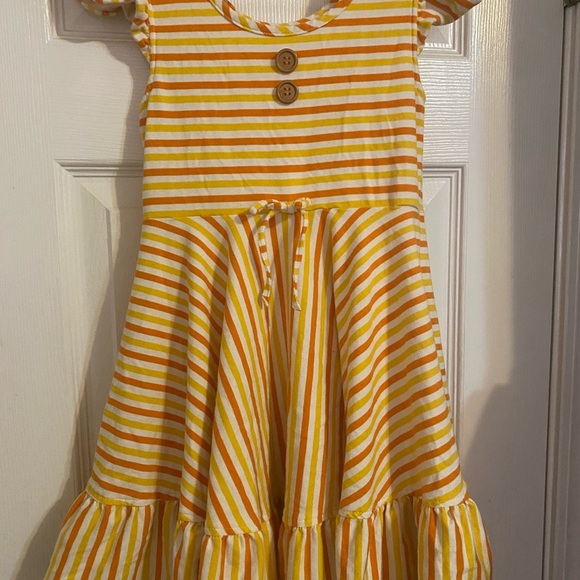 Eleanor Rose Striped Fall Demi Twirl Dress - Picture 2 of 8